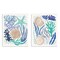Stupell Industries Coastal Currents Sea Life 2pc Wall Plaque Art Set Design by Veronique Charron